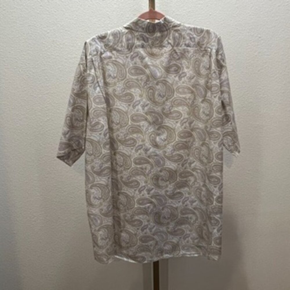 Daniel Cremieux Paisley Sleeve Button Down Shirt White Lavender Yellow XXL - Picture 6 of 6